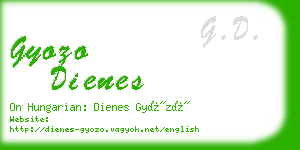 gyozo dienes business card